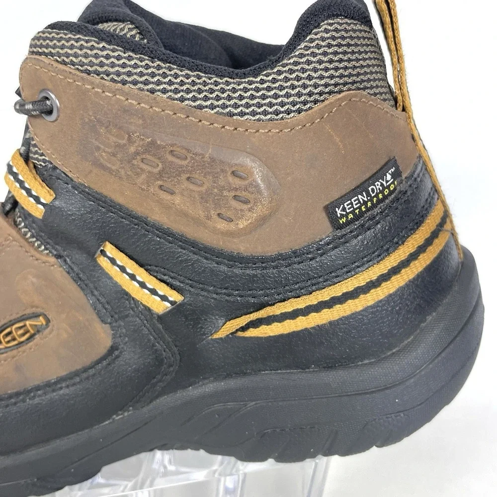 Keen Targhee Dark Earth/Golden Brown Leather Waterproof Hiking Boots Youth 5 - Picture 3 of 10